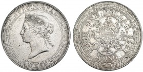 HONG KONG. Dólar. 1866. KM-10. Pequeñas marcas. MBC.