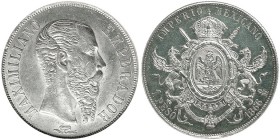 MÉXICO. Peso. 1866. Ciudad de México. KM-388.1. Rayitas en el anv. NGC-AU 55. EBC/EBC+.