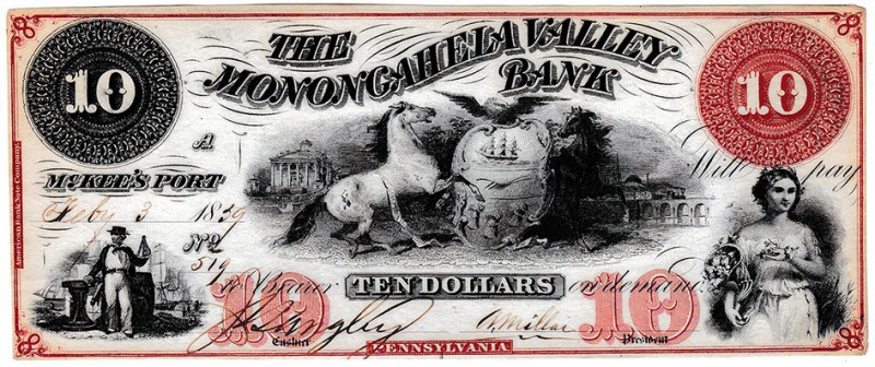 PENNSYLVANIA. 10 dólares. 1839. EBC+.