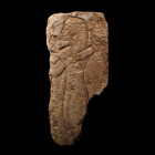 New Kingdom, 18th Dynasty, circa 1295 B.C. Showing a female figure as part of a procession, carrying a loaf of bread, a second offerant behind her; mo...