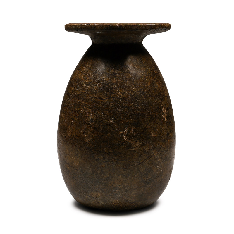 Egyptian 'Becker' Serpentine Vessel. New Kingdom, 18th Dynasty, circa 1450 B.C. ...