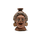 Greek Terracotta Head of an Actor. Circa 4th century B.C.