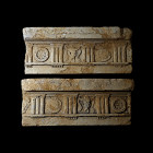 Two Roman Sandstone Architectural Frieze Sections. Circa 1st century B.C.-1st century A.D.