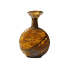 Large Roman Amber Glass Pilgrim's Flask. 2nd-3rd century A.D.