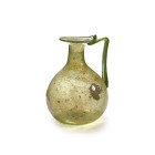 Roman Translucent Green Glass Flask. 1st-4th century A.D.