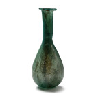 Roman Marbled Turquoise Glass Bottle. 1st century A.D.
