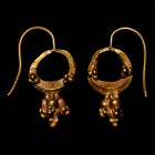 Roman Heavy Gold Earring Pair. 1st-2nd century A.D.