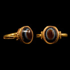 Roman Gold Ring with Eye Cabochon. 3rd-4th century A.D.