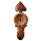 Roman Terracotta 'Favsti' Oil Lamp. 1st century B.C.-1st century A.D.