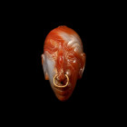 Roman Agate Head of a Grotesque. 1st-2nd century A.D.