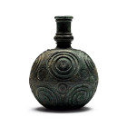Roman Bronze Bottle with Circular Design. 3rd-4th century A.D.