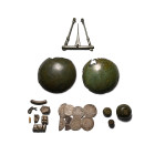 Scandinavian Viking 'Hoard' of Hacked Gold and Silver with Weights, Scales and Pans. 9th-10th century A.D.