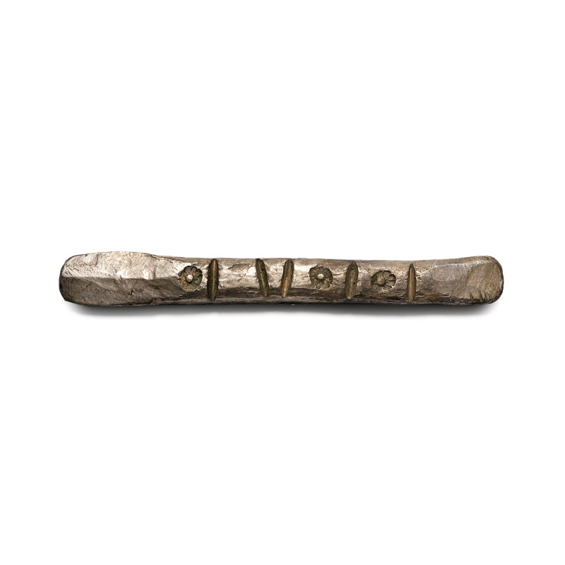 Scandinavian Viking Decorated Silver Currency Bar. 11th-12th century A.D. D-sect...