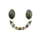 Scandinavian Viking Jellinge Style Bronze Oval Brooch Set. 9th-11th century A.D.