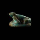 Egyptian Faience Frog Scaraboid. Ptolemaic Period, circa 300 B.C.