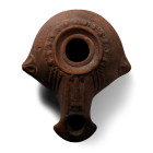 Egyptian Terracotta Oil Lamp. Ptolemaic Period, circa 200-50 B.C.
