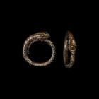 Egyptian Silver Snake Ring. 1st millennium B.C.