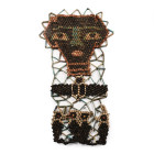 Egyptian Faience Mummy Bead Face Mask with Sons of Horus. Ptolemaic Period, 332-30 B.C.