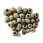 Romano-Egyptian Faience Melon Bead Collection. 2nd-1st century B.C.