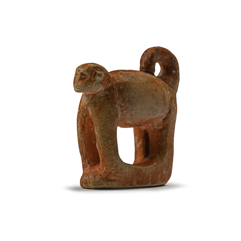 Egyptian Statuette of a Standing Monkey. Ptolemaic Period, 4th-1st century B.C. ...