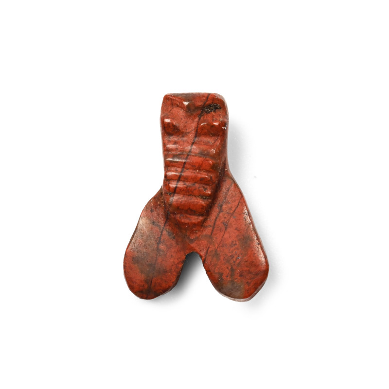 Egyptian Jasper Fly Amulet. New Kingdom, 1550-1070 B.C. With incised line detail...