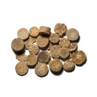 Egyptian Limestone Floral Inlay Group. Roman Period, 30 B.C.-323 A.D. or earlier