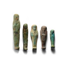 Egyptian Glazed Faience Shabti Collection. Ptolemaic Period, 332-30 B.C.