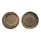 Roman Constantine I Terracotta Forger's Coin Mould. Circa early 4th century A.D.