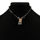 Roman Black Glass Bead Necklace String. 1st-4th century A.D. and later