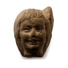 Roman Limestone Head of a Woman. 4th century A.D. or later