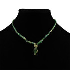 Roman Green Glass Bead Necklace String. 1st-4th century A.D. and later