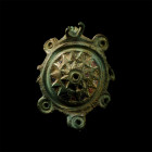 Roman Enamelled Bronze Umbonate Brooch. Circa 100-250 A.D.