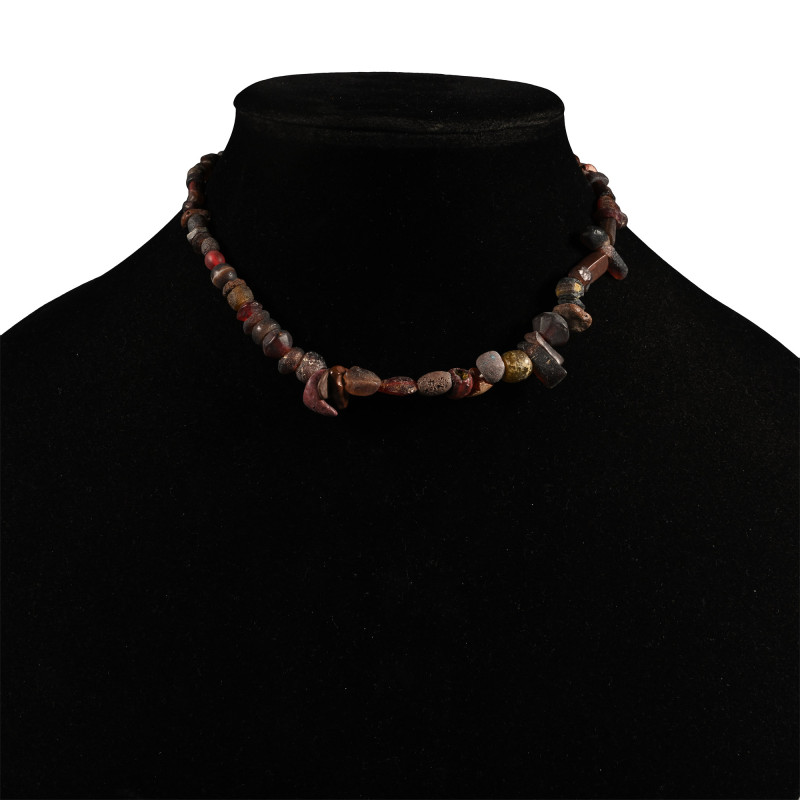 Roman Mixed Glass Bead Necklace String. 1st-4th century A.D. and later Restrung ...