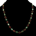 Roman Gold and Garnet and Chrysoprase Gemstone Necklace. 2nd-3rd century A.D.