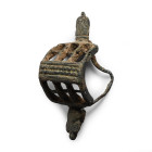 Roman Bronze Openwork Equal-Arm Brooch with Pin. 3rd-4th century A.D.