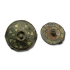 Roman Enamelled Bronze Plate Brooch Group. 2nd century A.D.