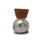 Roman Iridescent Glass Vase with Chequered Pattern. 2nd-4th century A.D.
