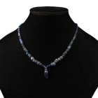 Roman Blue Glass Bead Necklace String. 1st-4th century A.D. and later