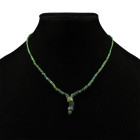 Roman Green Glass Bead Necklace String. 1st-4th century A.D. and later