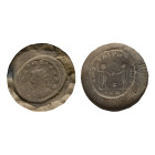 Roman Gallienus Terracotta Forger's Coin Mould. Circa late 3rd century A.D.