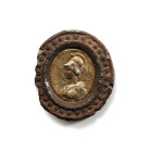Roman Silver-Gilt Plaque in Frame. 1st-4th century A.D.