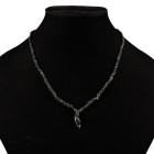 Roman Black Glass Bead Necklace String. 1st-4th century A.D. and later