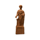 Roman Terracotta Female Figure on Pedestal Base. 2nd century B.C.