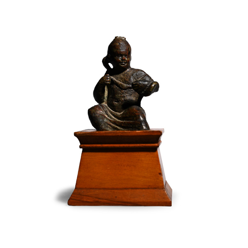 Roman Bronze Statuette of Harpocrates. 1st-3rd century A.D. Presented as a very ...