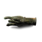 Roman Bronze Hand with Snake for God Sabazios. 2nd-3rd century AD.