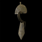 Frankish Bronze Radiate-Headed Brooch. Circa 5th-6th century A.D.