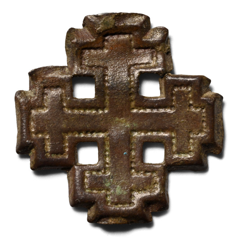 Medieval Bronze Knight's Holy Sepulchre Badge. Circa 13th-14th century A.D. Form...