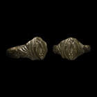 Medieval Bronze Ring with Bird. 14th-16th century A.D.