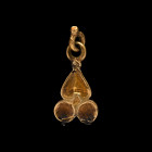 Medieval Gold 'Cherry' Pendant. Circa 14th-16th century A.D.