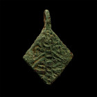 Medieval Knight's Bronze Heraldic Horse Harness Pendant. Circa 1280-1350 A.D.
